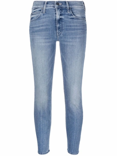 Mother Straight-leg Jeans In Blau