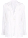 Fabiana Filippi Single-breasted Striped Blazer In White