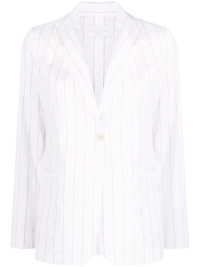 Fabiana Filippi Single-breasted Striped Blazer In White