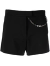 GIVENCHY CHAIN-LINK DETAIL SHORTS