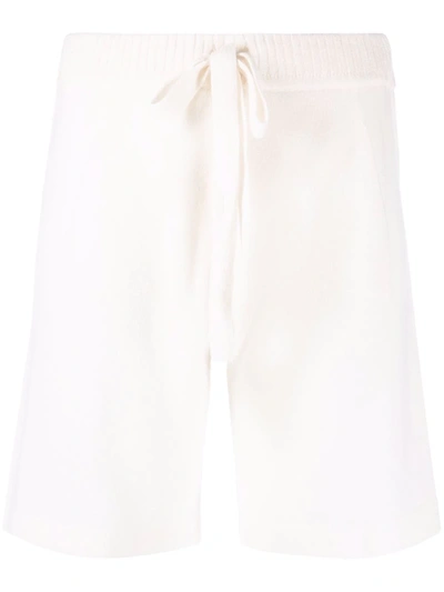 P.a.r.o.s.h Knitted Drawstring Waist Shorts In White