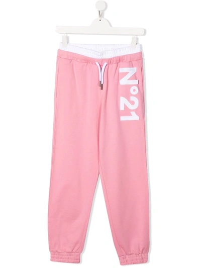 N°21 Teen Logo-patch Track Trousers In Pink