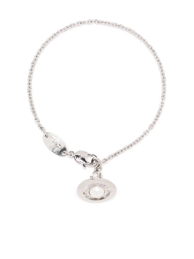 Vivienne Westwood 土星吊饰手链 In Silver