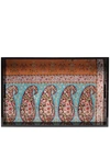 Shop Etro Home Paisley-print Wood Tray In Black
