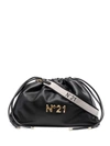 N°21 Drawstring Clutch Bag In Black