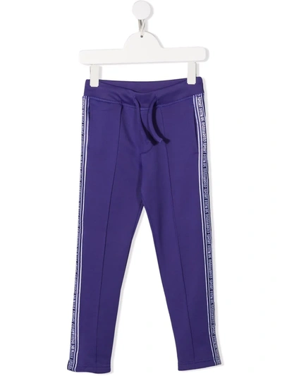 Dsquared2 Teen Logo-tape Track Trousers In Purple