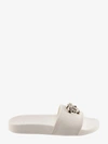 Versace Medusa Plaque Flat Slides In White