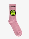 Barrow Mono Logo Cotton Blend Socks In Pink