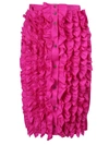 Msgm Ruffle-detail High-waisted Skirt In Pink