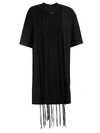 Msgm Black Abito Minidress In Black
