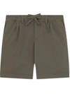 Dolce & Gabbana Drawstring-waist Cotton Shorts In Green