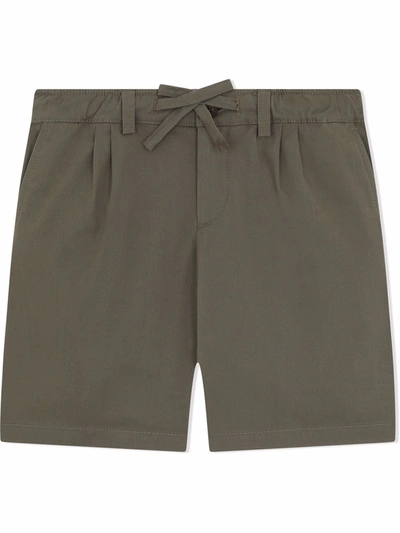 Dolce & Gabbana Kids' Drawstring-waist Cotton Shorts In Verde