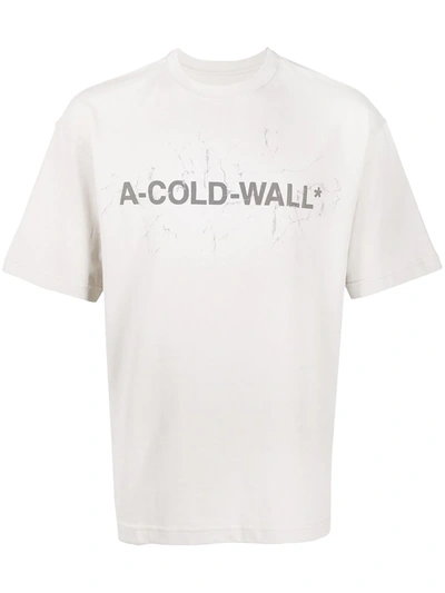 A-cold-wall* Essential Logo-print Short-sleeve T-shirt In Neutrals