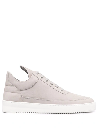 Filling Pieces 皮质高帮运动鞋 In Grey