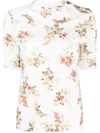 Erdem Sofia Floral-print Cotton-jersey T-shirt In White