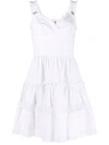 DOLCE & GABBANA BRODERIE-ANGLAISE TIERED MINIDRESS