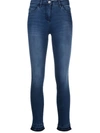 Patrizia Pepe High-waisted Skinny Jeans In Blue