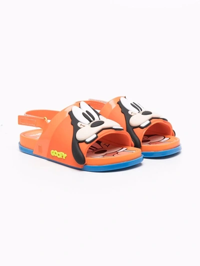 Mini Melissa Kids' Goofy Scented Rubber Sandals In Orange