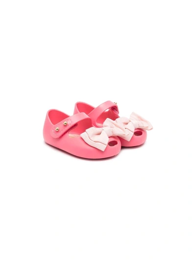 Mini Melissa Babies' Bow-detailed Ballerina Shoes In Pink