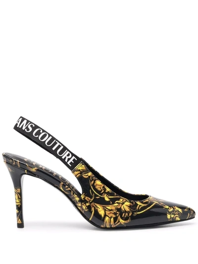 Versace Jeans Couture Regalia Baroque 100mm Slingback Pumps In Red