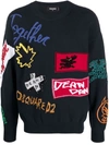 Dsquared2 Logo-patch Sweatshirt In Blue