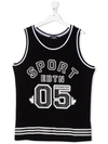 Dsquared2 Kids Black Sport Edtn.05 Tank Top In Black