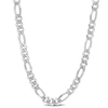 AMOUR AMOUR 5.5MM FIGARO CHAIN NECKLACE IN STERLING SILVER