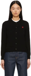 Comme Des Garçons Play Black Small Heart Patch Cardigan In Black