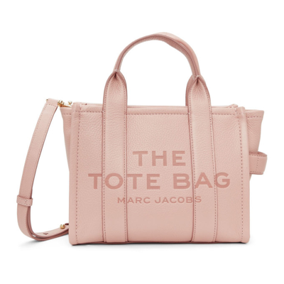 Marc Jacobs Pink 'the Leather Mini Tote Bag' Tote In 683 Rose Dust