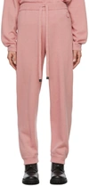 Moncler Leather-trimmed Wool And Cashmere-blend Track Pants In 516 Pink
