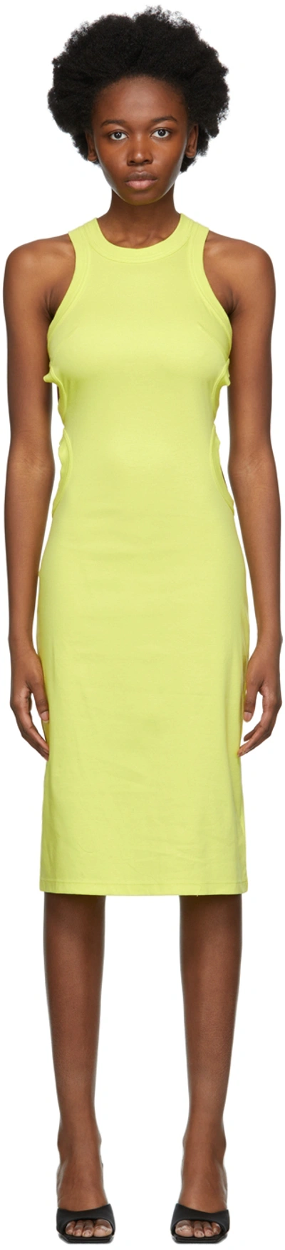 Dion Lee Cut-out Detail Tank Dress In Yellow