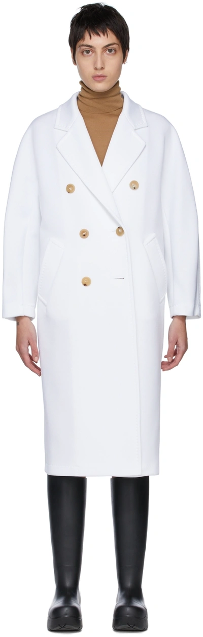 Max Mara White Cotton Blend Madame2 Coat