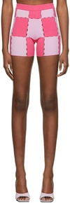 Jacquemus Le Short Gelato Cotton Knit Mini Shorts In 043 Multi-pink