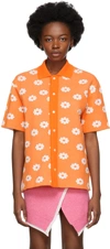 JACQUEMUS ORANGE 'LA CHEMISE PALMA' POLO