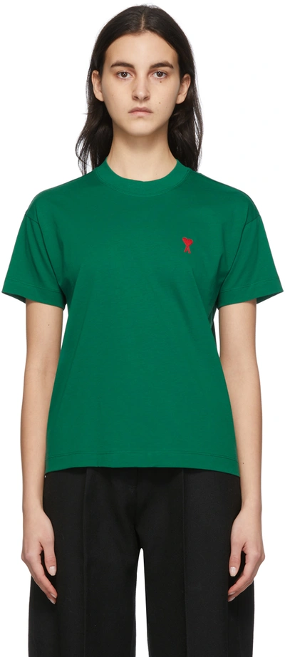Ami Alexandre Mattiussi Green Ami De Cœur T-shirt