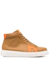 Camper Leather Lace Up Boots In Brown