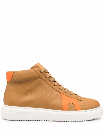 Camper Runner K21high-top Leather Sneakers In Brown