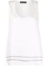 FABIANA FILIPPI CHAIN-LINK TRIM VEST TOP