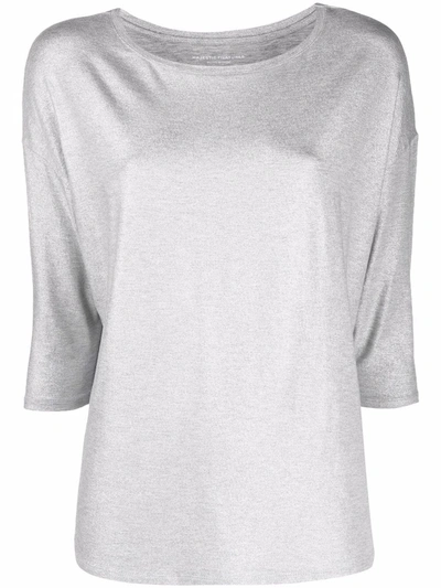 Majestic Three-quarter Sleeve T-shirt In Gray