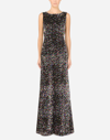 DOLCE & GABBANA LONG MULTI-COLORED SEQUINED DRESS