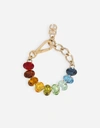 Dolce & Gabbana Multi-colored Rhinestone Bracelet In Gold