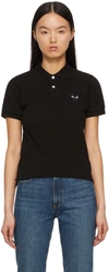 Comme Des Garçons Play Logo-patch Cotton Polo Shirt In Black