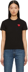Comme Des Garçons Play Black Heart Patch T-shirt In Black