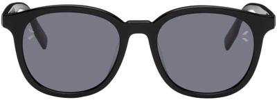 Mcq By Alexander Mcqueen Black Round Acetate Sunglasses In 001 Black
