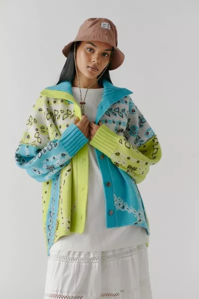 Bdg Austin Sweater Jacket In Multi
