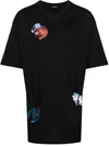 Raf Simons Print Pocket Hole Oversize Cotton T-shirt In Black