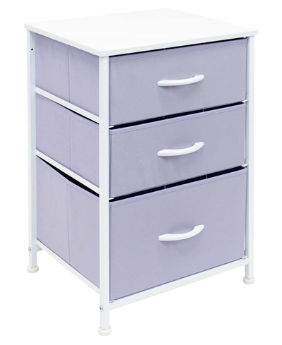 Sorbus 3 Drawer End Table In Purple