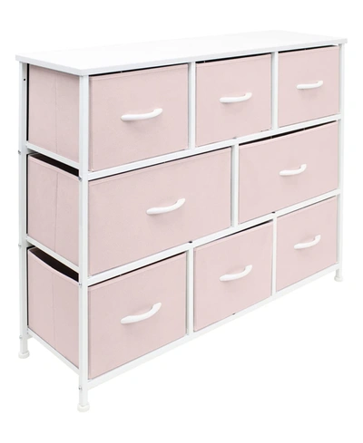 Sorbus 8-drawers Chest Dresser In Pink