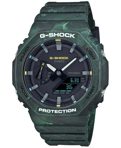 G-shock Men's Analog Digital Green Resin Strap Watch 45mm