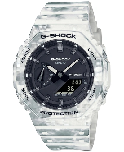 G-shock Men's Analog Digital White Snow Camouflage Resin Strap Watch Set 45mm In Black/white Camo